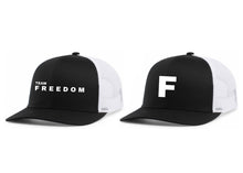 Load image into Gallery viewer, Black/White/Black Freedom Snapback