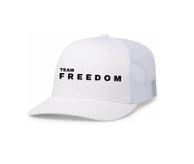 Load image into Gallery viewer, White Freedom Snapback