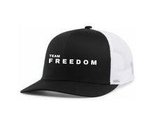 Load image into Gallery viewer, Black/White/Black Freedom Snapback
