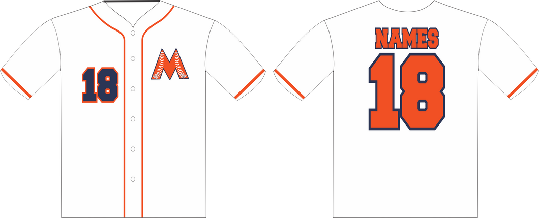 Mahler White & Orange Jersey