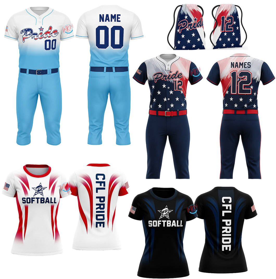 CFL Pride 10U Blue Softball Package