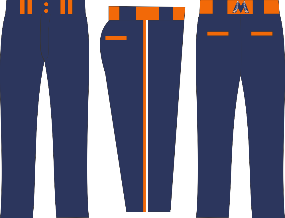 Mahler Navy & Orange Pants