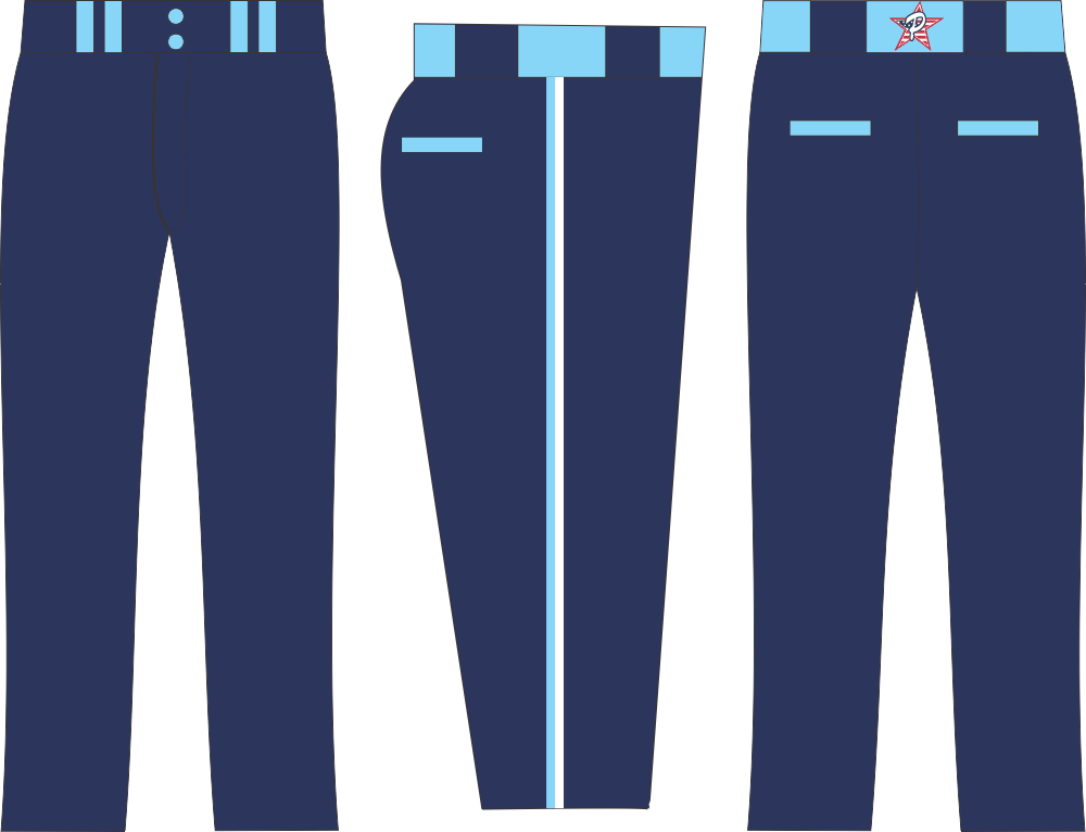 Navy / Columbia Blue Softball Pants