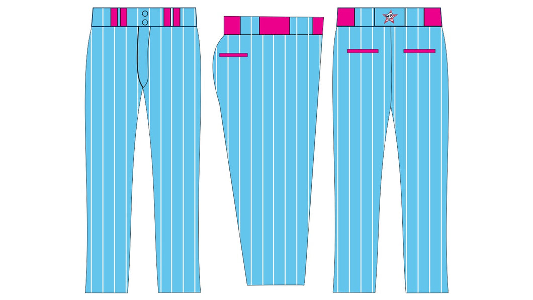 Makos Columbia Blue Pinstripe Pants