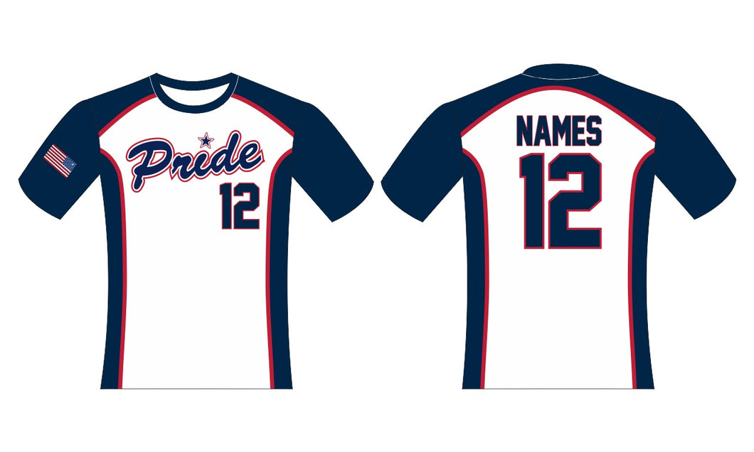 White & Navy Softball Jersey