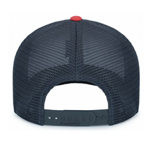 Load image into Gallery viewer, White, Navy &amp; Red Snapback Hat
