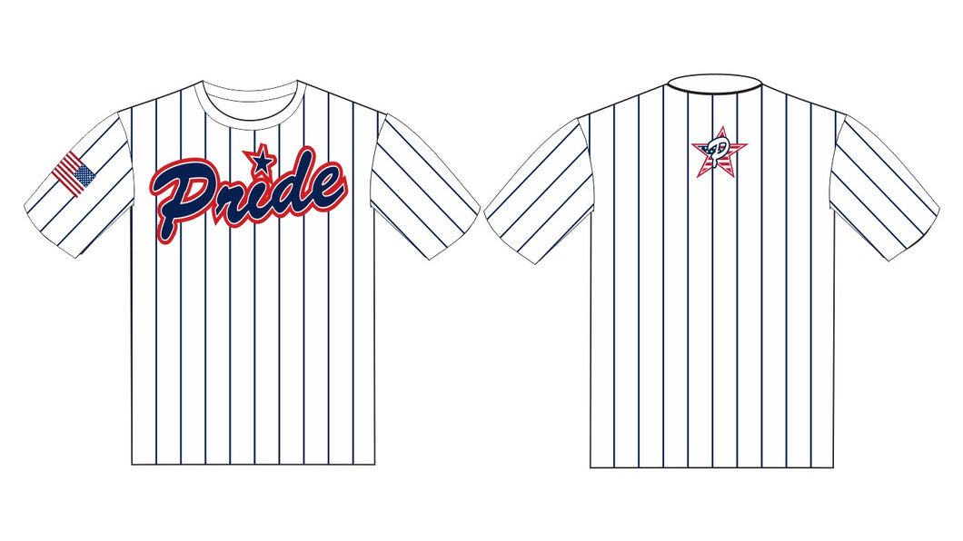 White Pinstripe Coaches Shirt