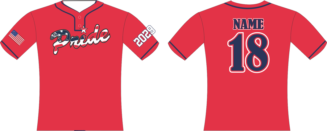 Red Softball Jersey