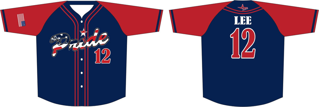 Blue with Red Sleeve Jersey