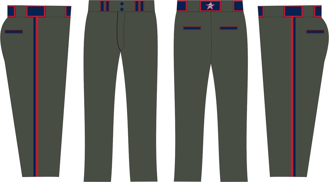 Charcoal Pants - red blue