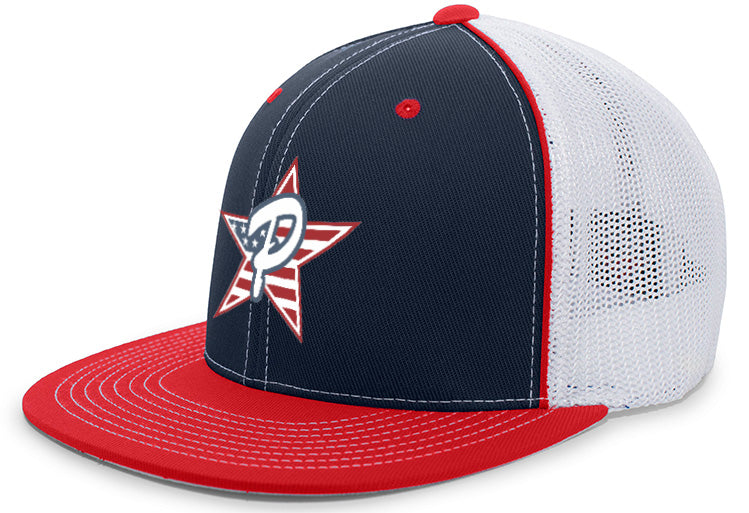 Navy, White & Red Hat