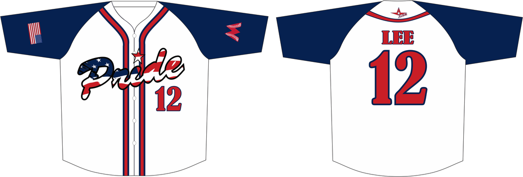 White with Blue Sleeve Jersey - Mahler HS